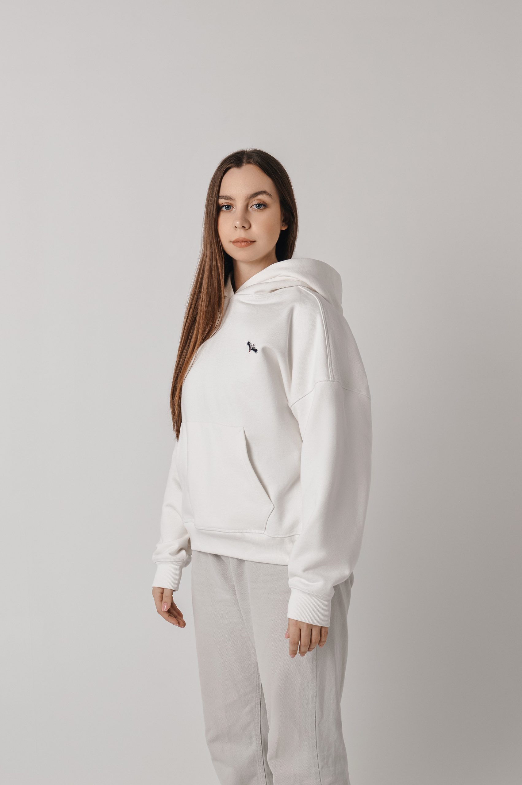 Худзі унісэкс «Бусел» Milk